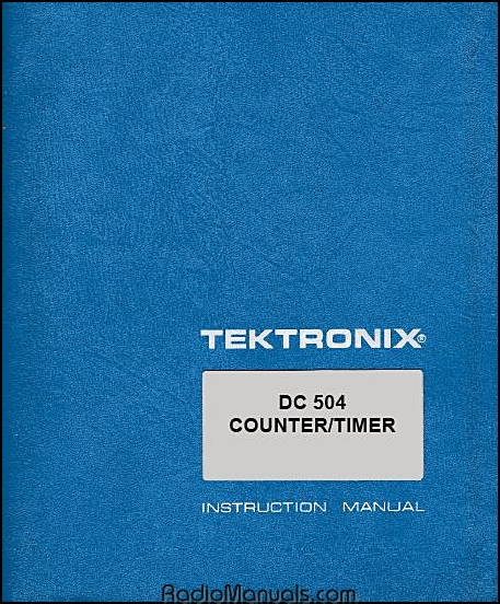 Tektronix DC 504 Instruction Manual Tektronix DC 504 Instruction Manual